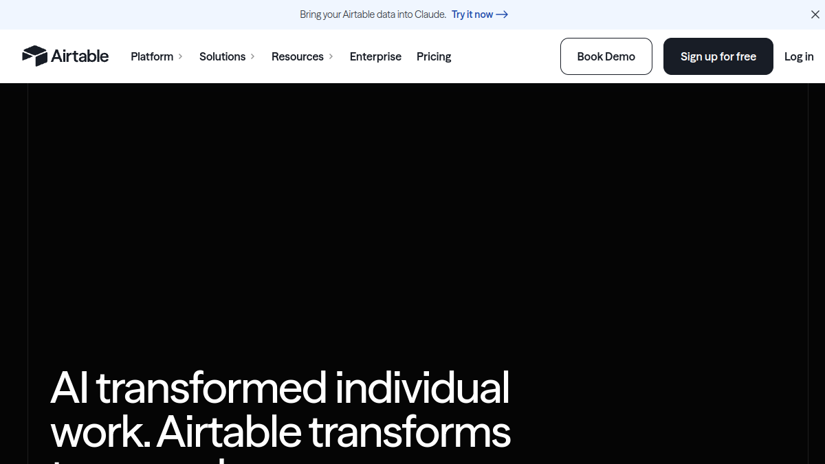 Airtable website overview
