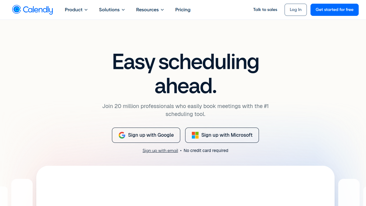 Calendly website overview