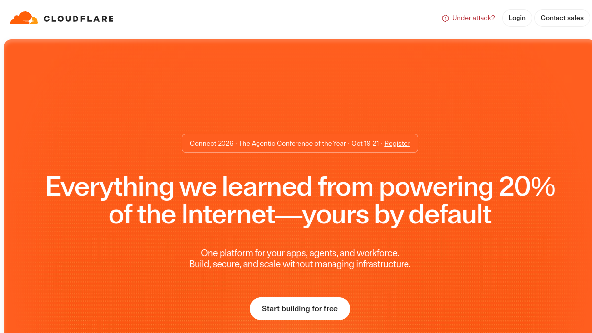 Cloudflare website overview