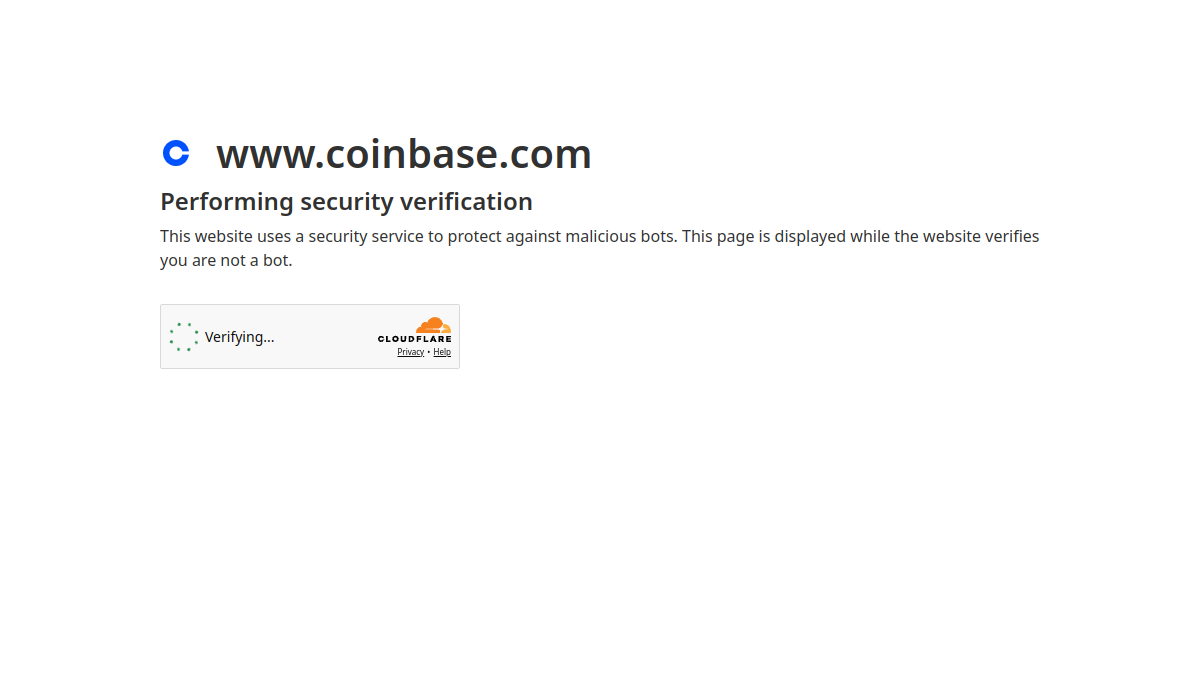 Coinbase website overview