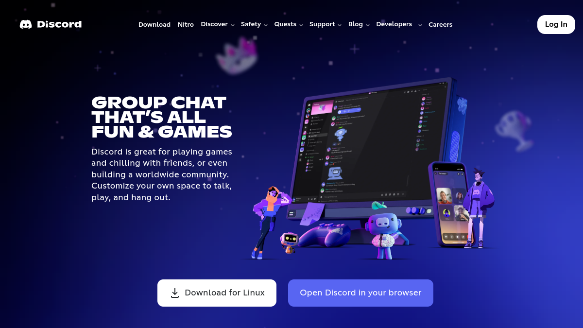 Discord website overview