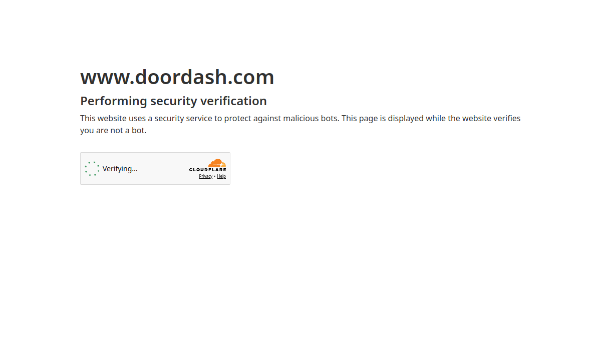 DoorDash website overview
