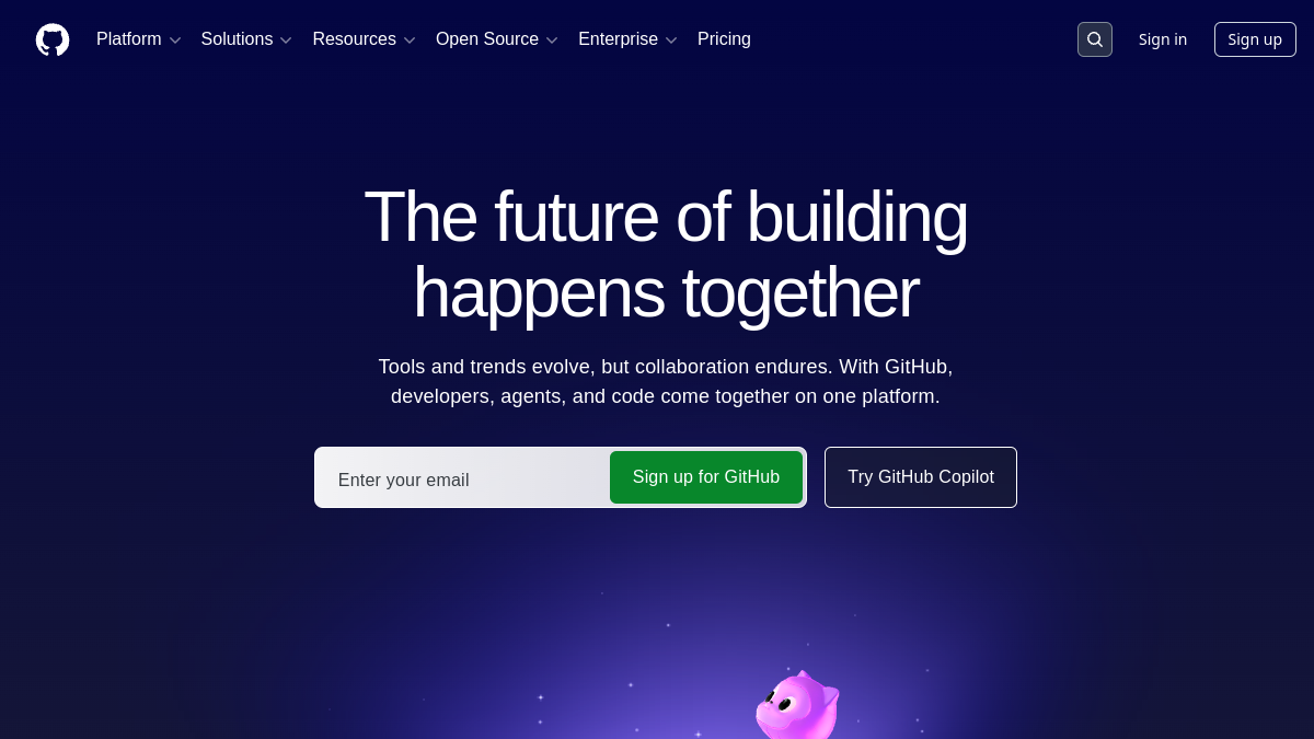 GitHub website overview