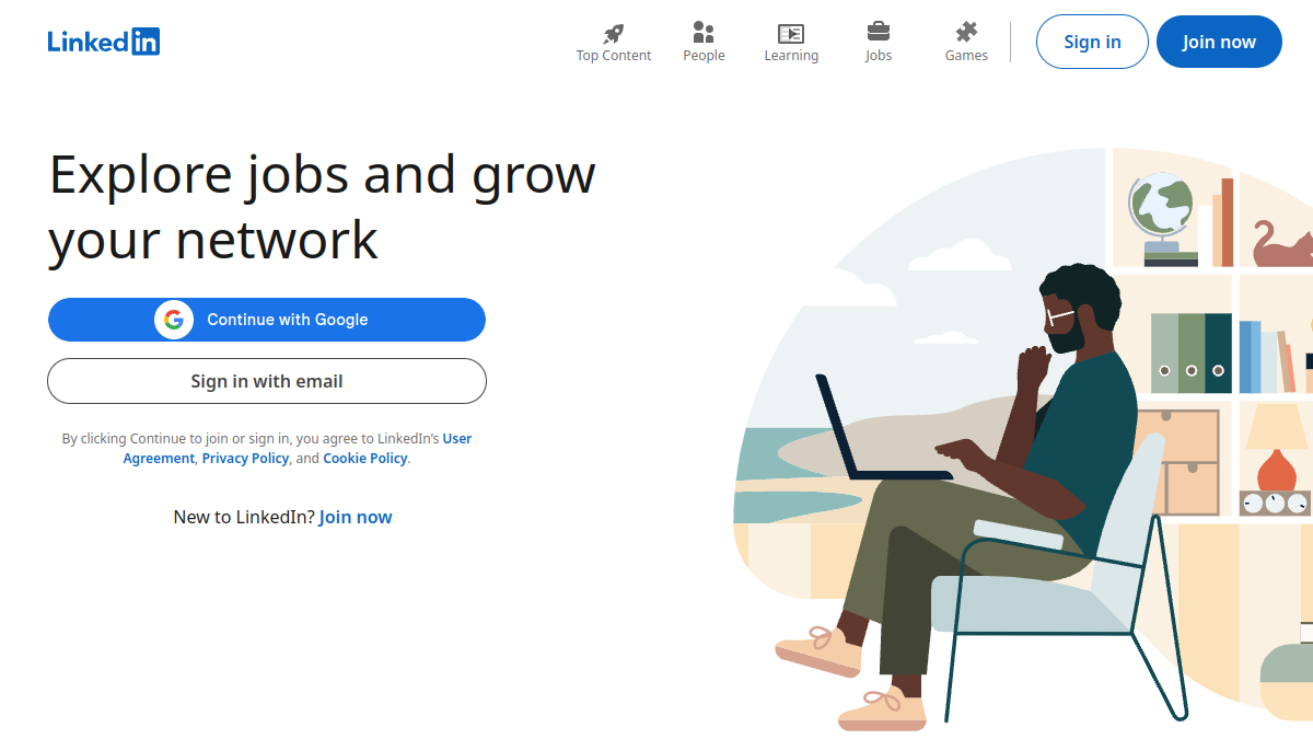 LinkedIn website overview