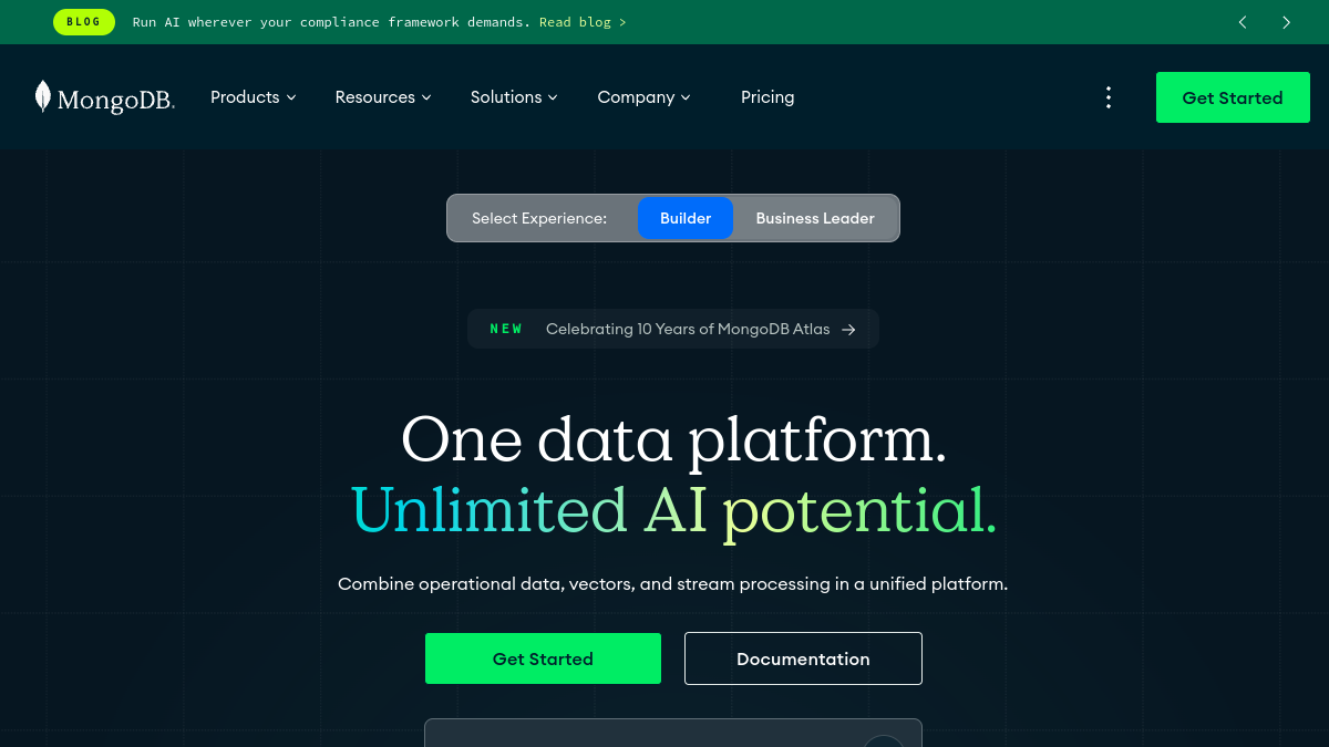 MongoDB website overview
