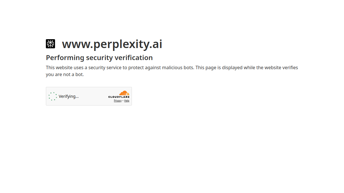 Perplexity website overview