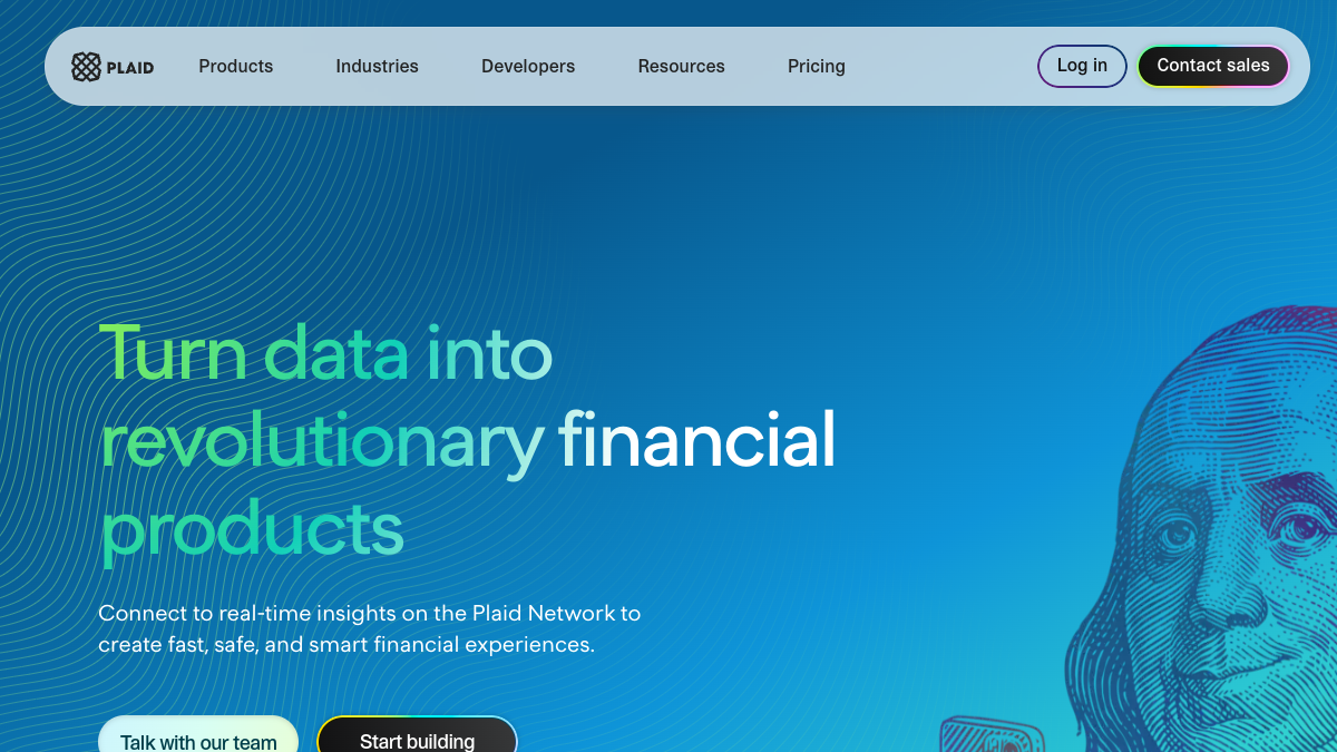 Plaid website overview