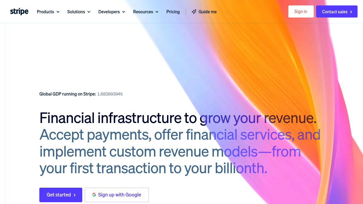 Stripe website overview