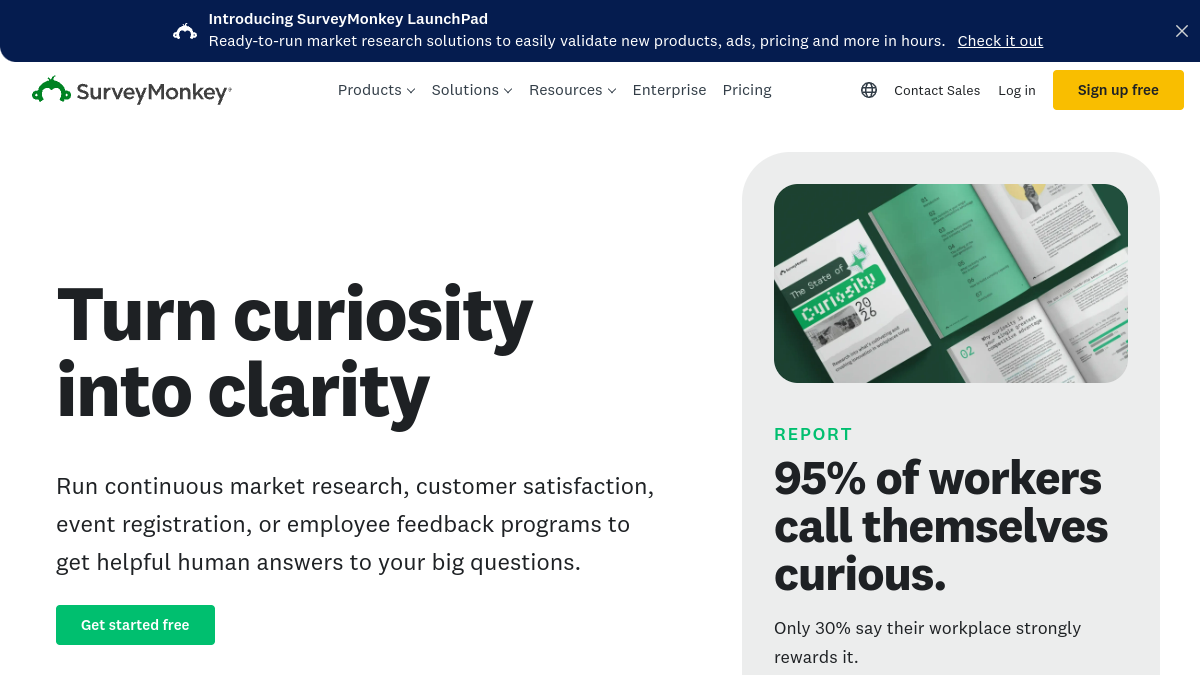 SurveyMonkey website overview