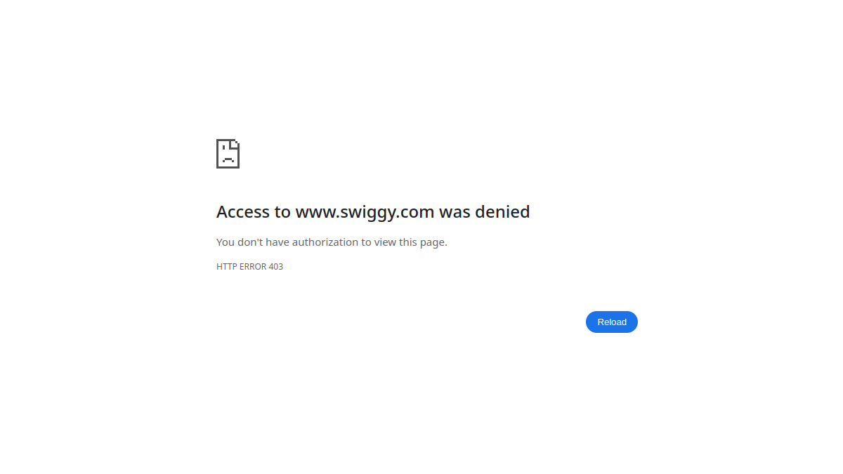 Swiggy website overview