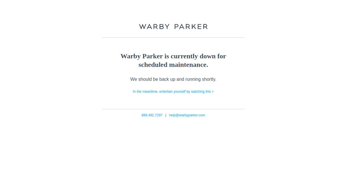 Warby Parker website overview