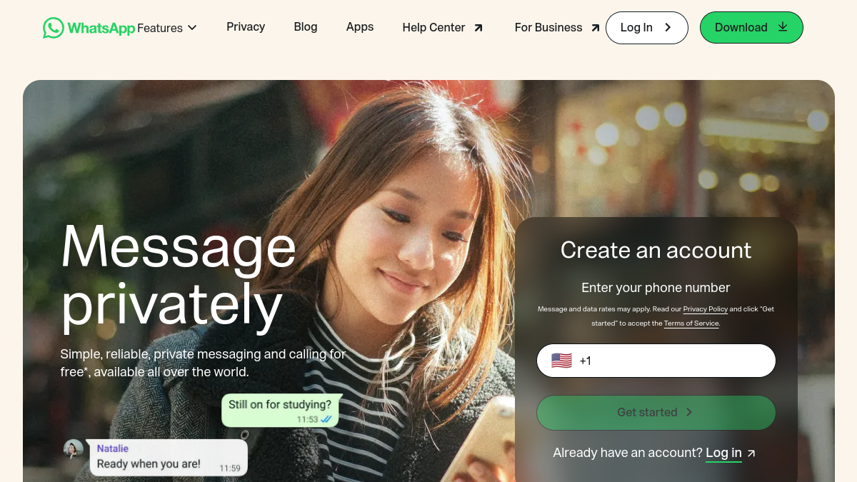 WhatsApp website overview