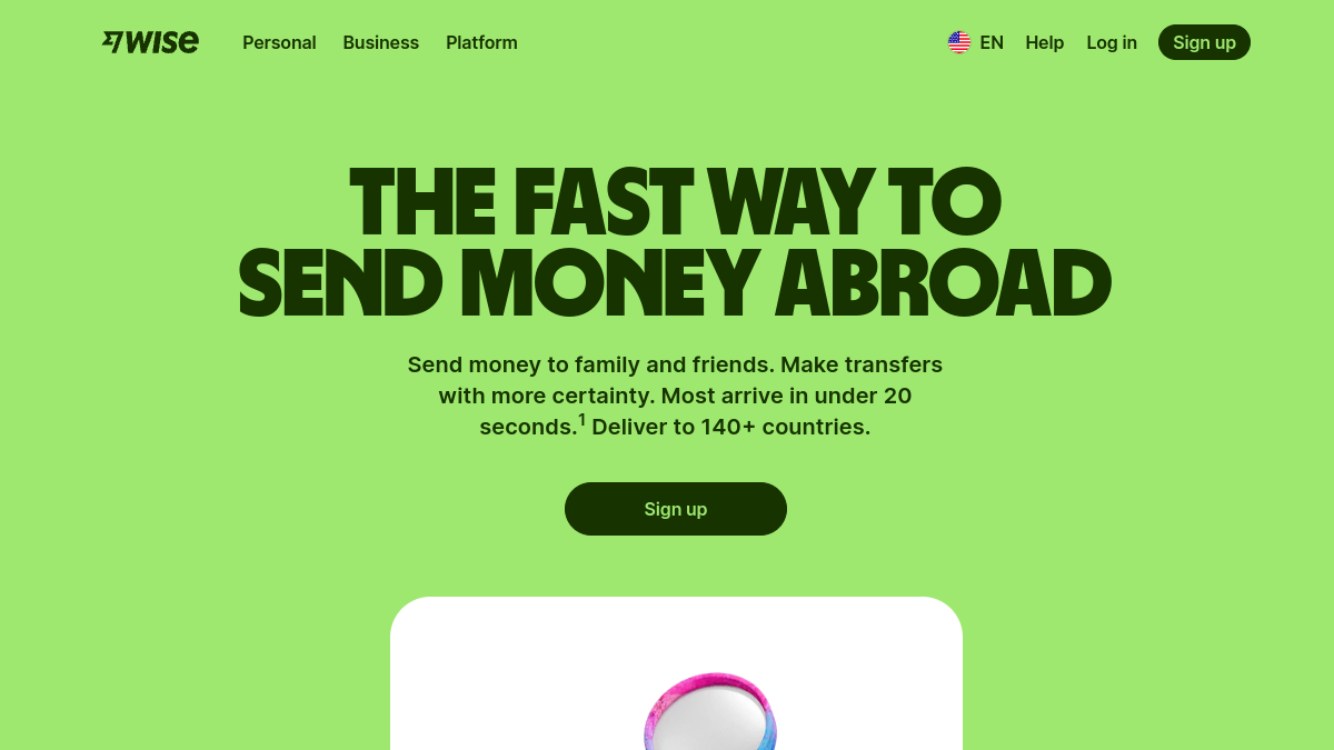 Wise website overview