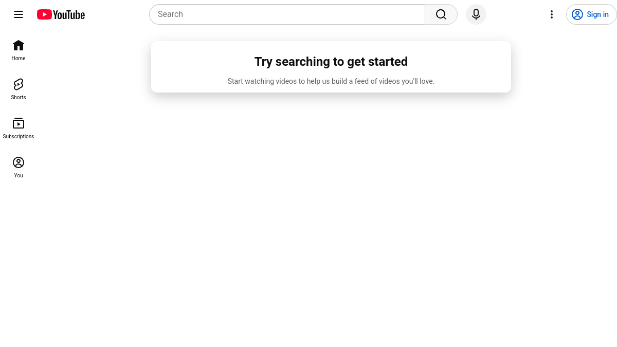 YouTube website overview