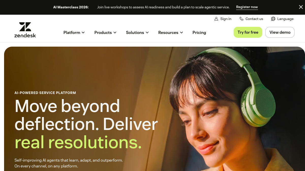 Zendesk website overview